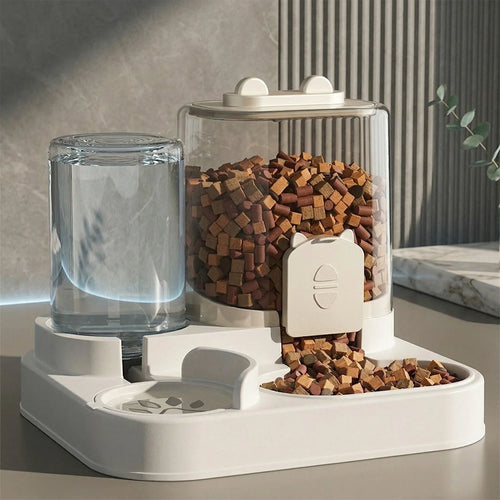 Minimalistic 2-in-1 Automatic Pet Feeder with Water Fountain