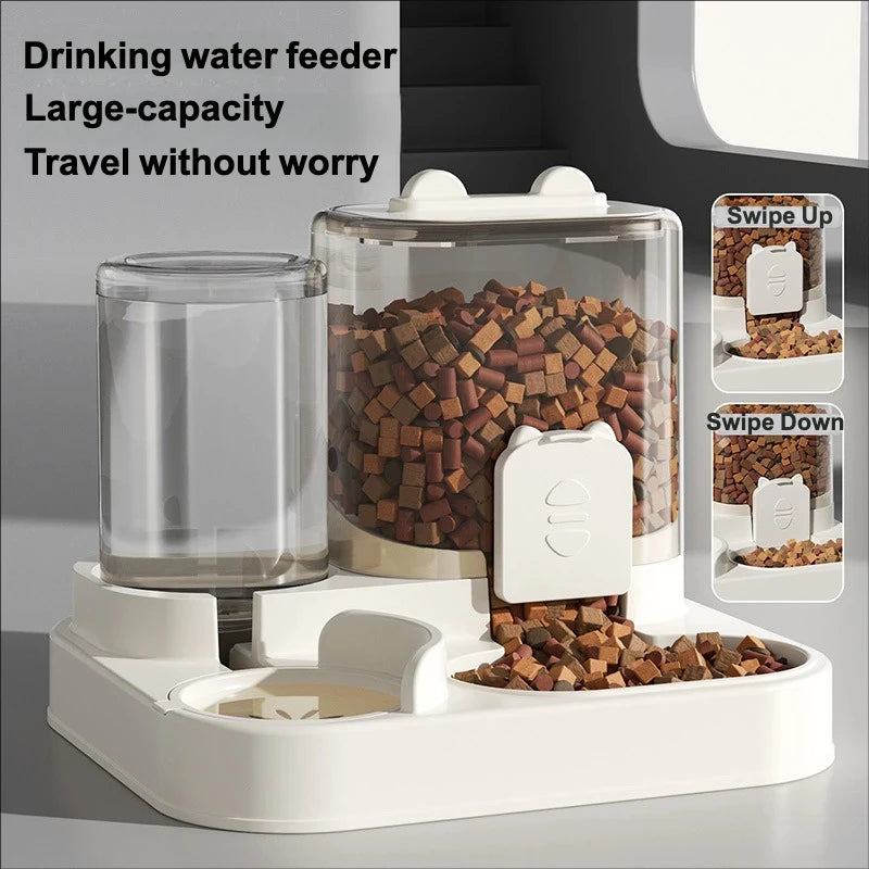 Minimalistic 2-in-1 Automatic Pet Feeder with Water Fountain